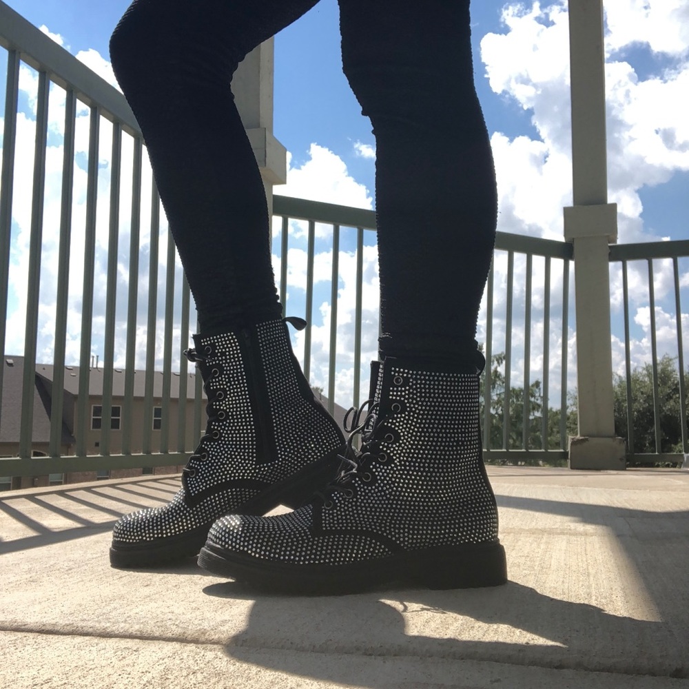 Black Ankle/Combat Boots - Picture 6 of 7